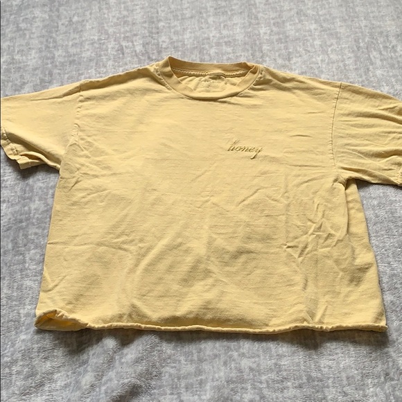 Brandy Melville Tops - Brandy Melville /J Galt Yellow Honey Tshirt